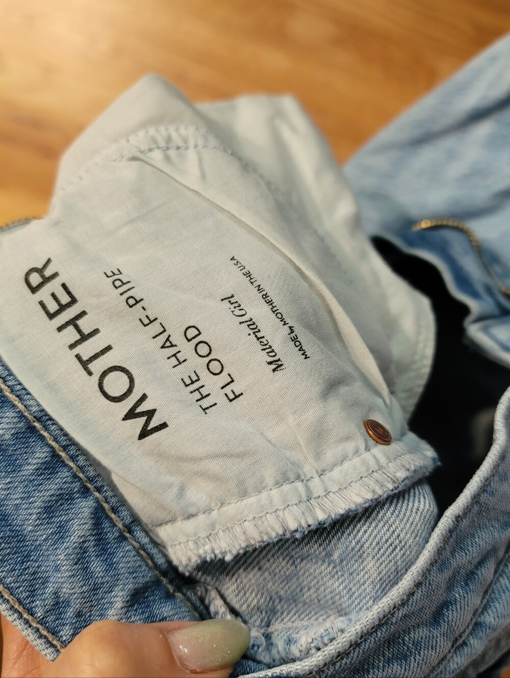 MOTHER Half Pipe Barrel Flood Jeans in Material Girl Size 26 Pre-owned - Picture 8 of 12